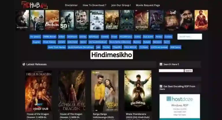 Hdhub4u 2022 Download Hindi, English, Dub, Telugu Movies